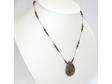 ENCHANTED - Pearl Knotted Necklace w/Chocolate Jaspar Pendant