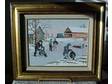 Amish Family Winter Original Oil Painting Artist C Carson Ce