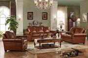 Caesar Palace American Classical Leather Sofa Set